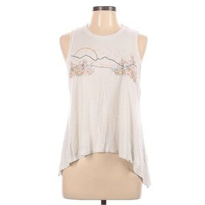 Altar'd State White Embroidered Nature Sleeveless Top